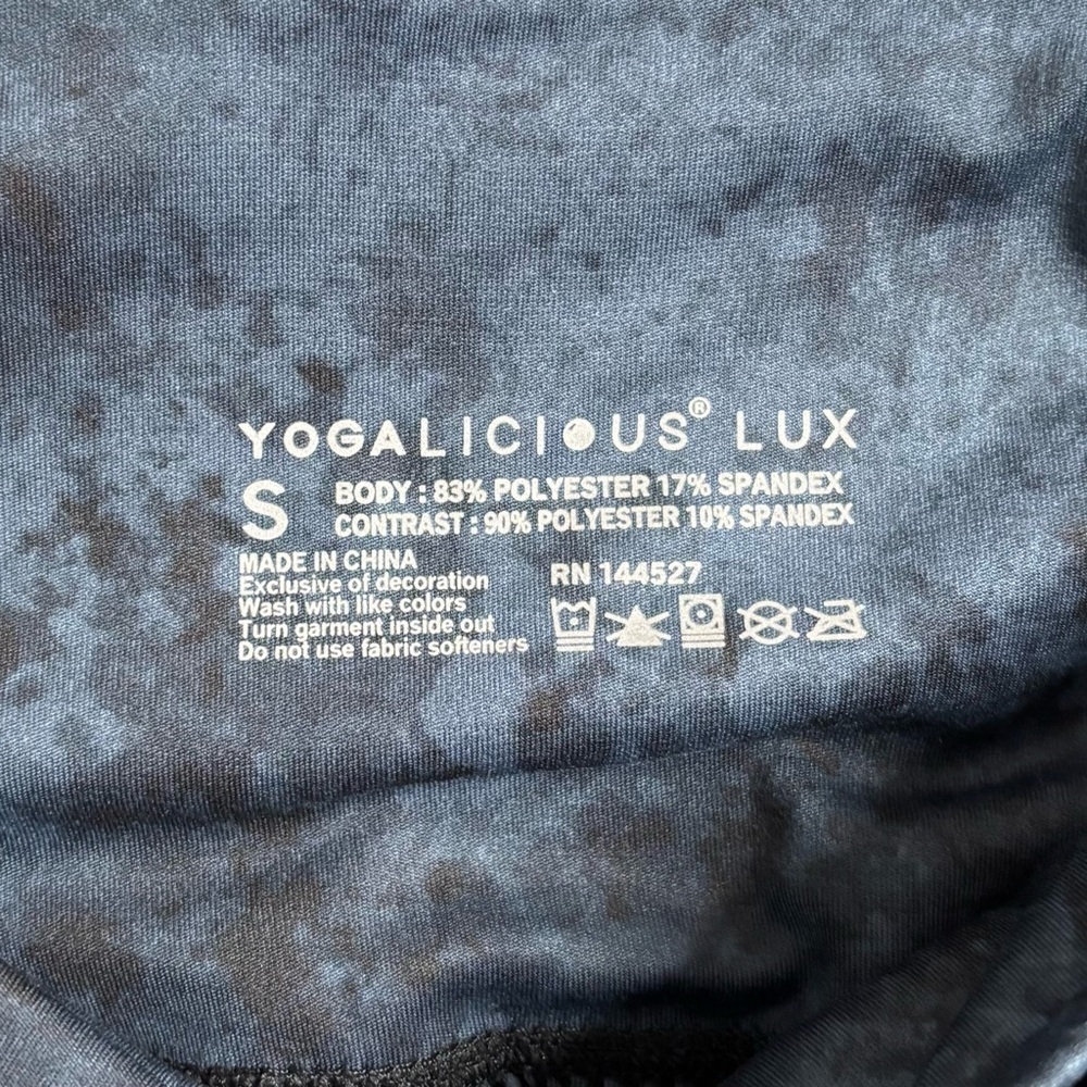 NWT Yogalicious Dark Navy Italian Quartz Leggings Size Small - Picture 7 of 9